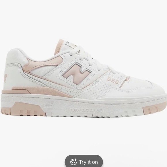 🆕 New Balance 550 Women's White and Light Pink Sneakers, US 7 / EU 37.5 - Picture 16 of 16